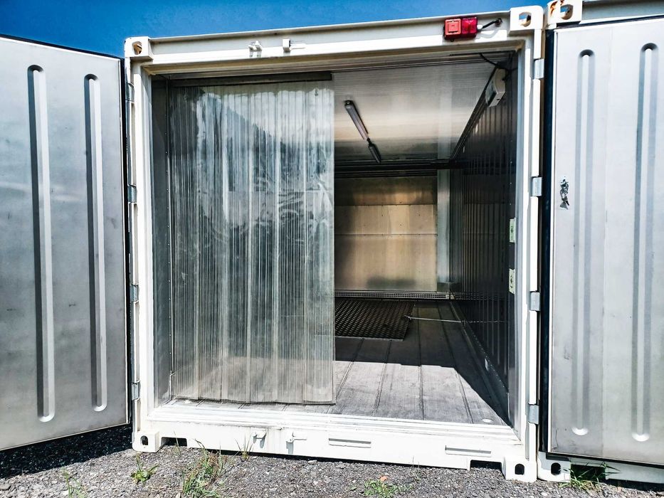 Kontener chłodnia/mroźnia CM55S płaska podłoga wynajem, kurtyna itp.