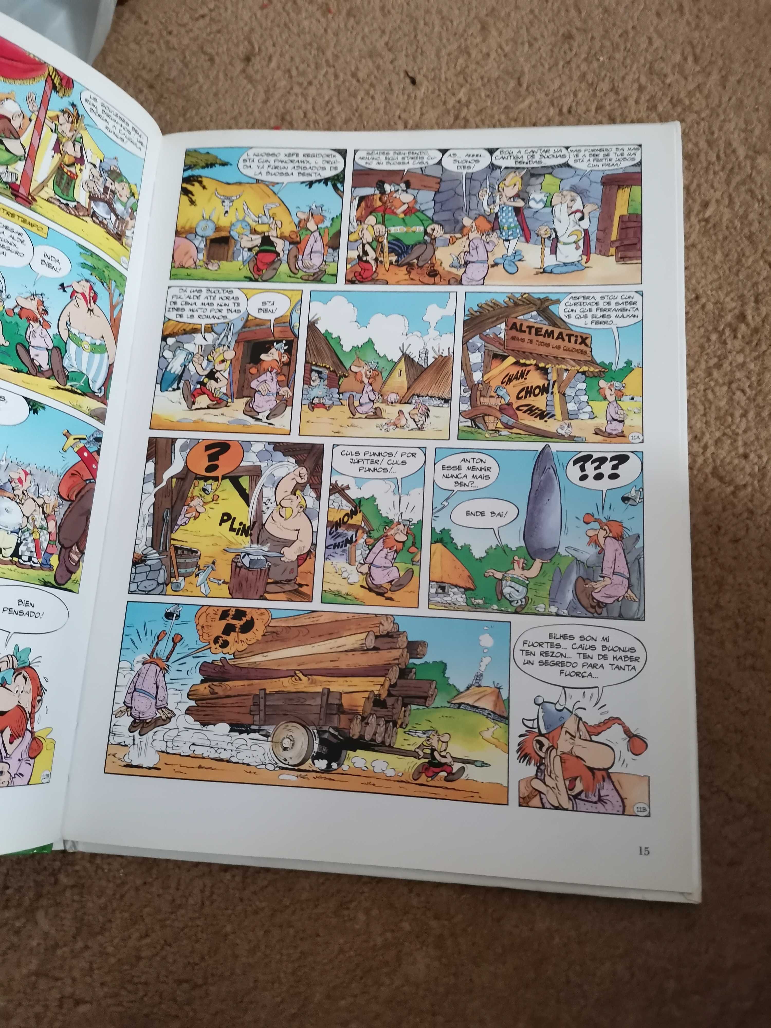 Livro Astérix L Goulés em Mirandês, edição limitada