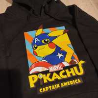 Pikachu x Marvel Kapitan Ameryka Bluza Unisex roz. S