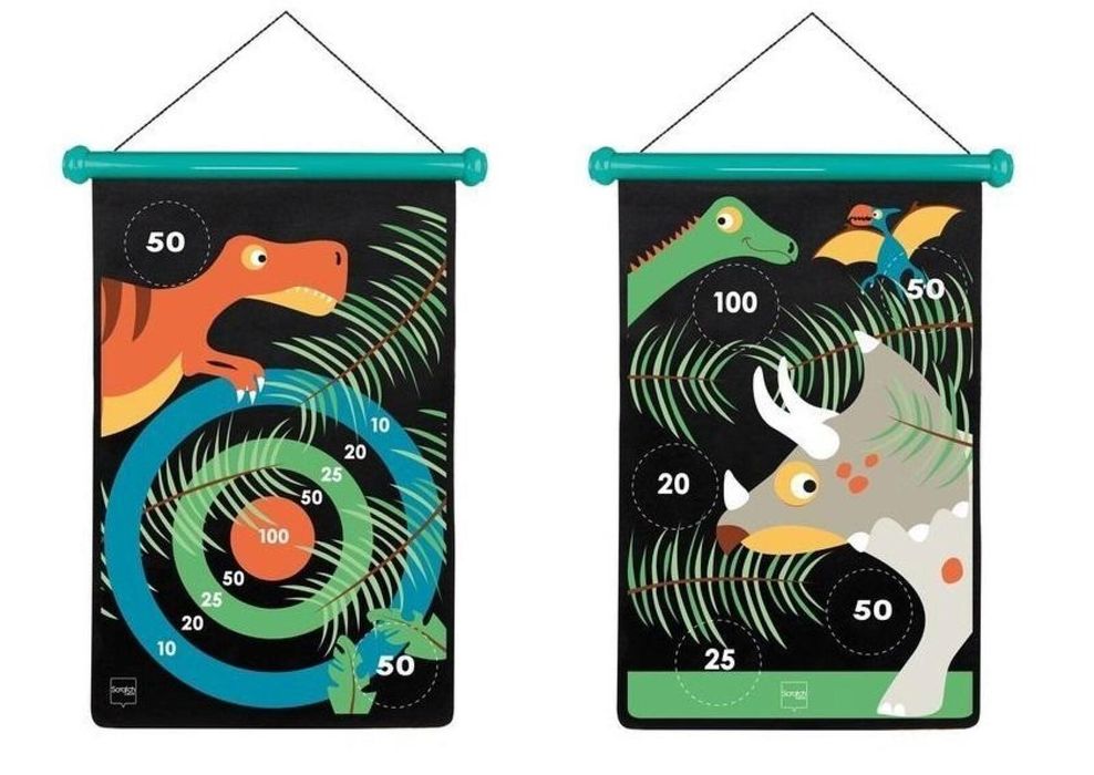 Rzutki magnetyczne rozmiar L T-Rex i przyjaciele tuba,79x79 mm