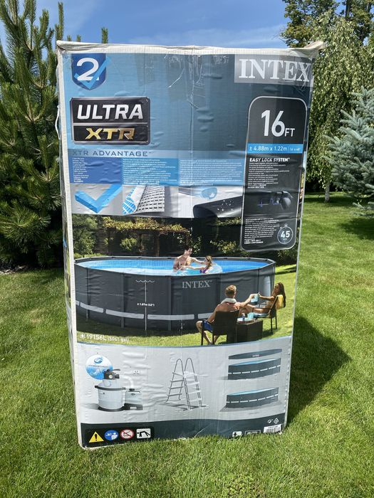 Basen stelażowy pompa piaskowa DUŻY 122 cm x  488 cm