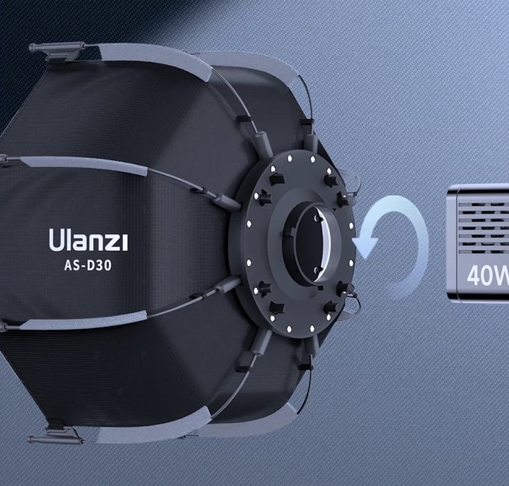 Софтбокс Ulanzi AS-D30 30cm mini Bowens mount LT028 40W октобокс