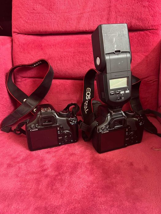 Canon EOS 450 D incl 3 x Baterias + tripé + 2 x zoom + mala + flash