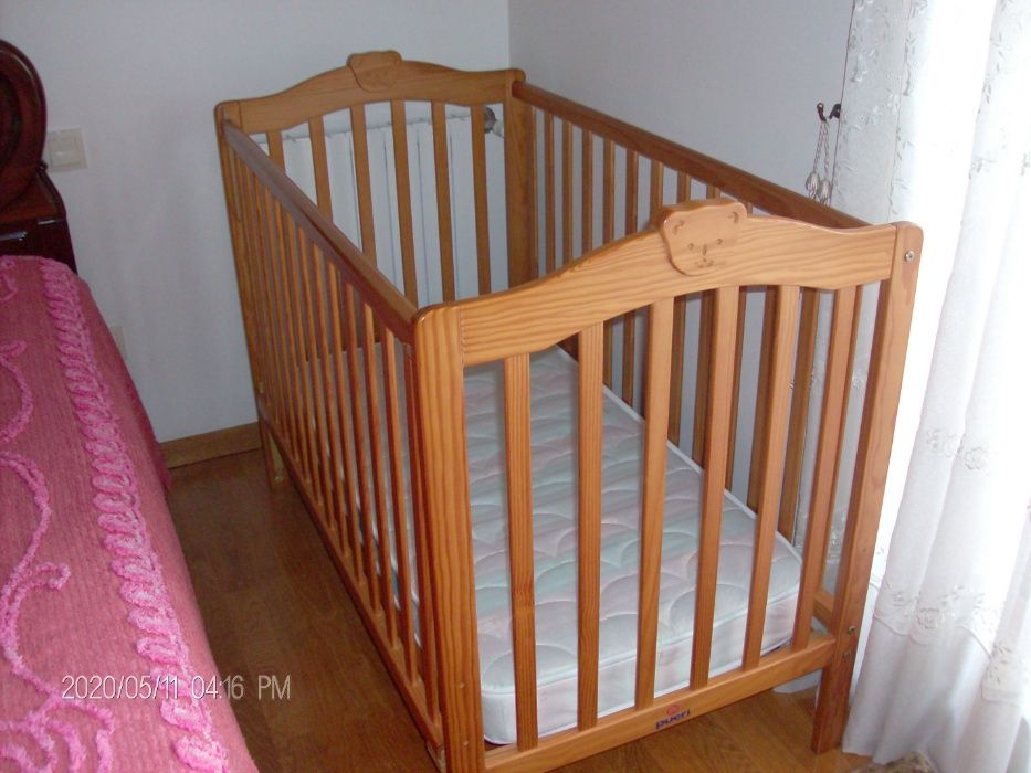Acessórios para cama de grades de bebé em madeira