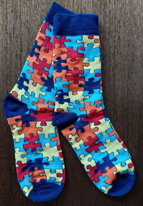 Skarpetki damskie puzzle nowe