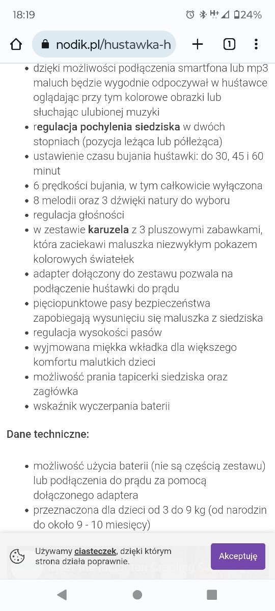 Huśtawka Bujaczek firmy Ingeniuty