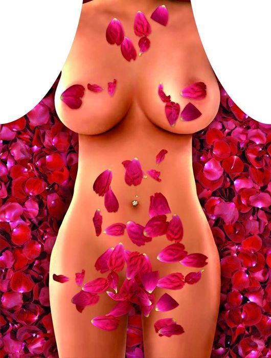 fartuch nr 60 (płatki róż)..