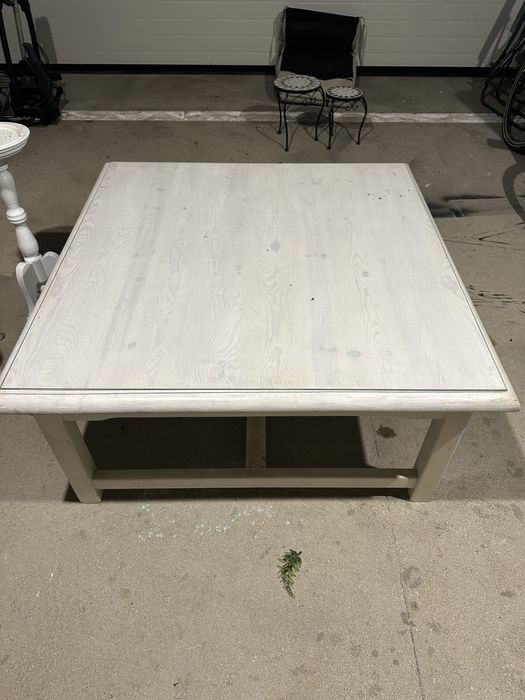 Stoł kawowy drewno szklany blat