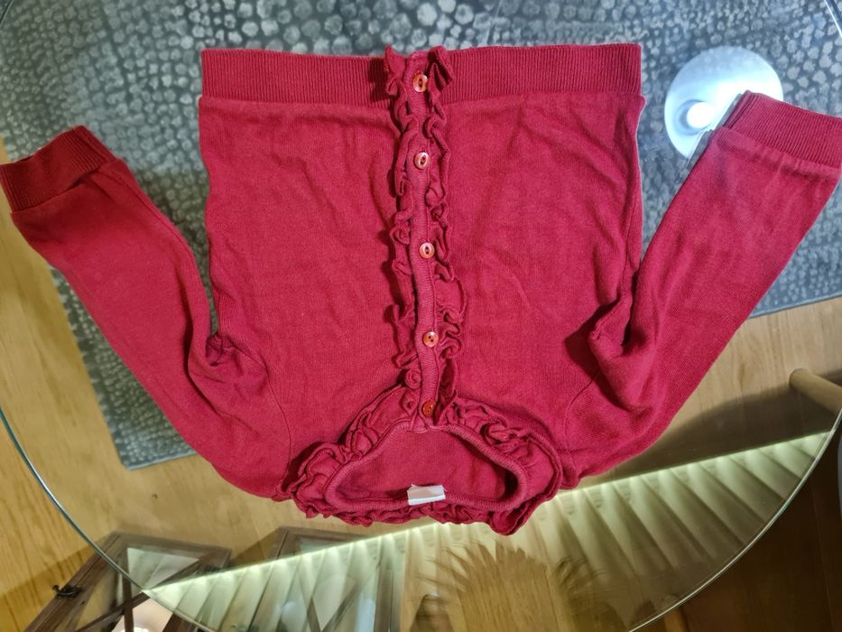Sweterek czerwony H&M 80 9-12M