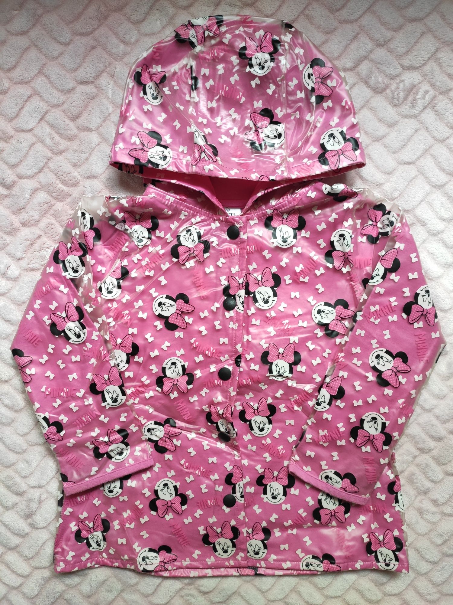Kurtka płaszczyk przeciwdeszczowy foliowy z Minnie 98/104
