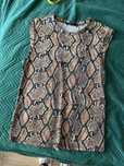 Top zwierzęcy print wzór snake wąż wężowy bez rękawów