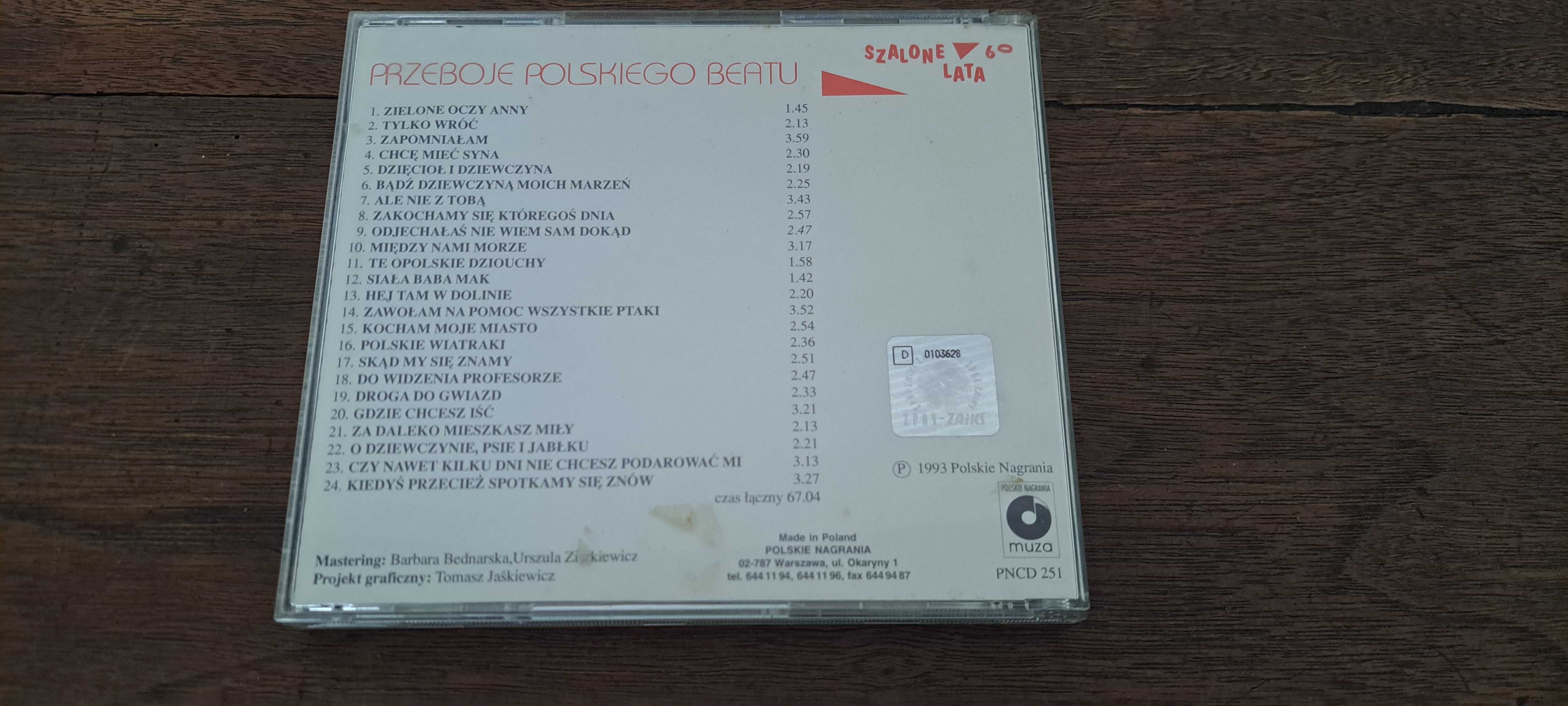 Płyta CD "Przeboje polskiego beatu"