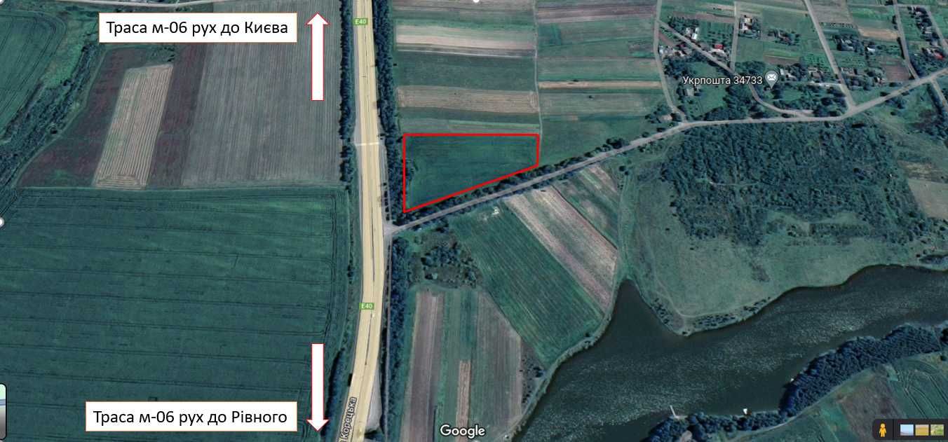 Земля С\Г призначення с.Сапожин траса Київ-Чоп 2.34 Га