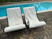 Vendo espreguicadeira de jardim/piscina em ferro