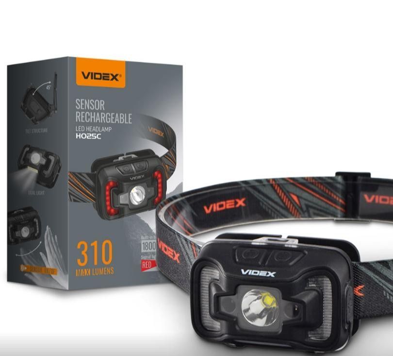 Налобний світлодіодний ліхтарик VIDEX VLF-H025C