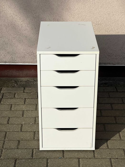 Biała szafka z szufladami / komoda biurowa / organizer - jak IKEA Alex