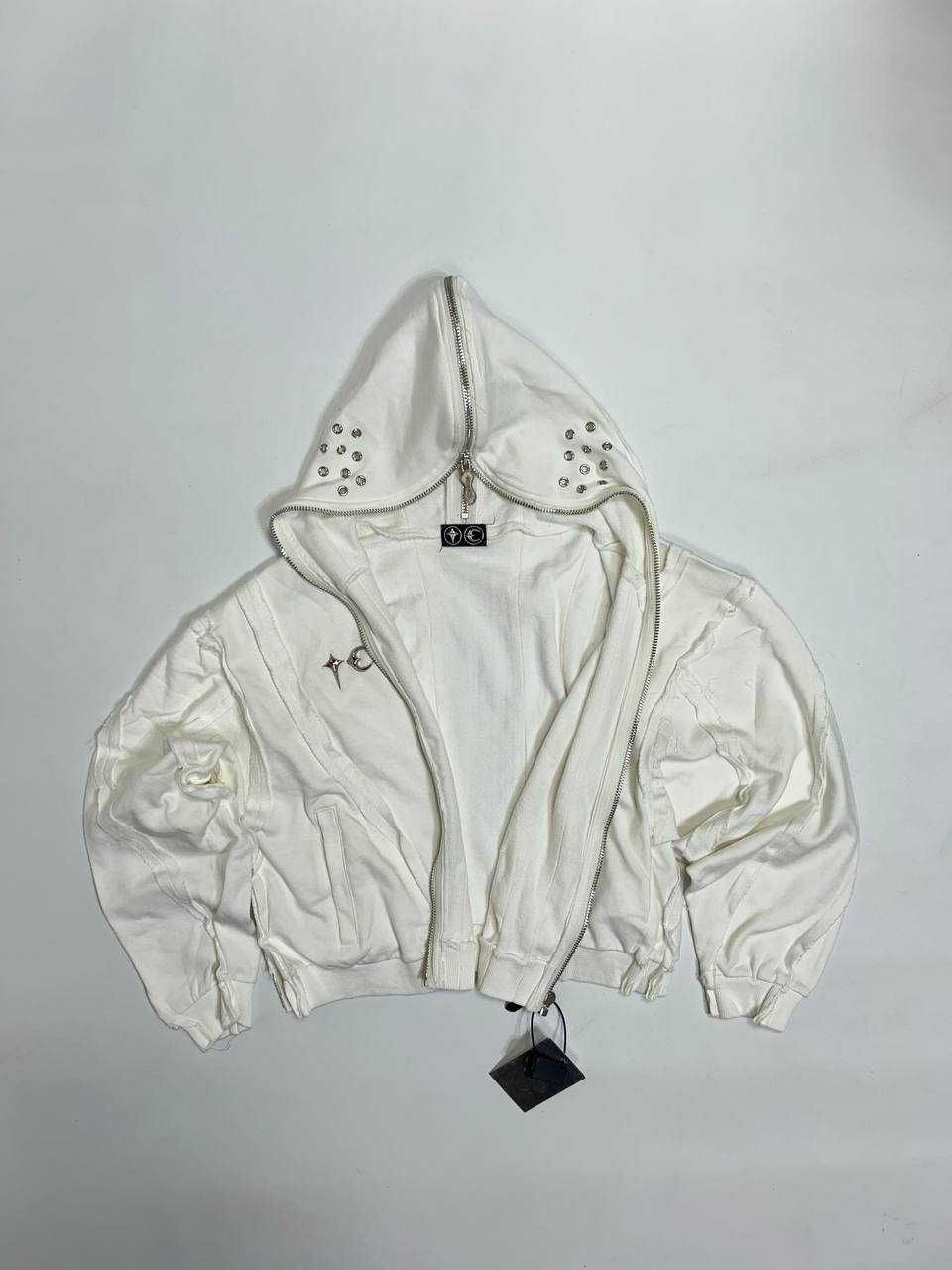 Thug Club zip hoodie худи зип зипка фулл full y2k archive opium біла M