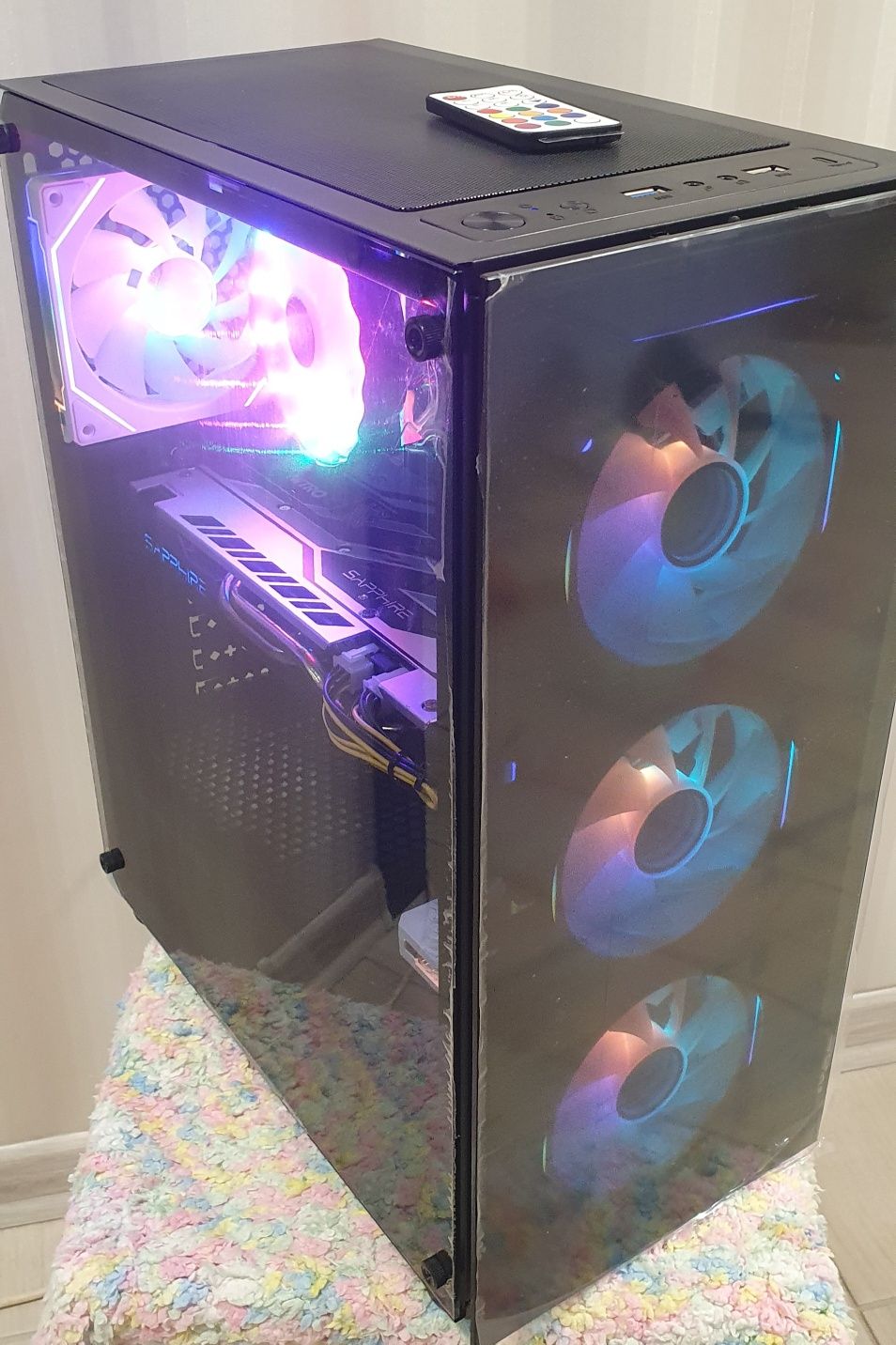 Продам ПК Ryzen 5 5500 | 32 Gb DDR4 3200Mhz | RX580 8Gb | NvMe | RGB
