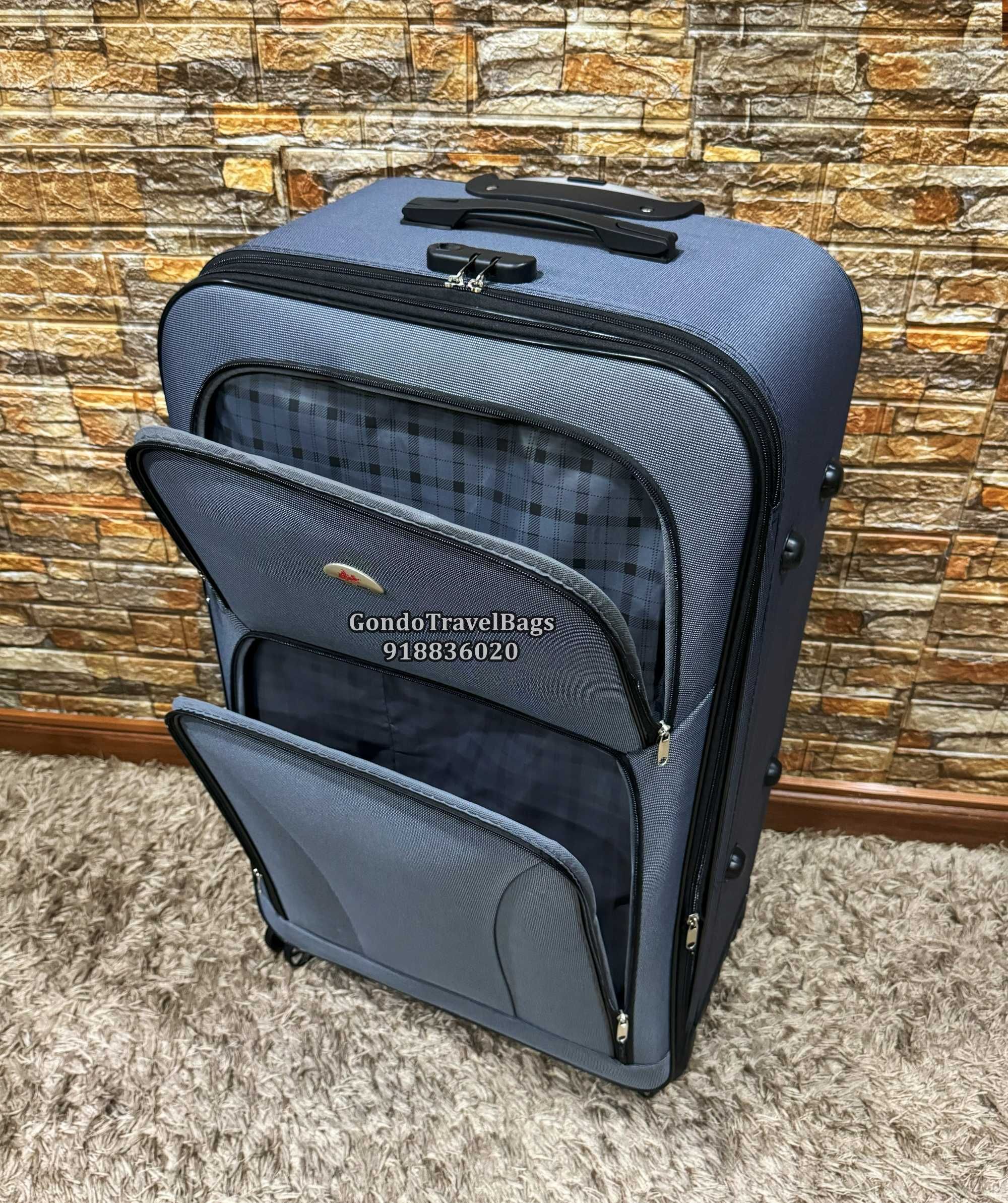 Mala Porão Média 23Kg Poliéster/Tecido - NOVAS - Trolley Viagem