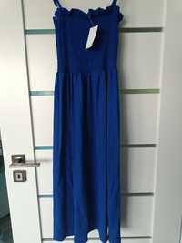 Nowa sukienka kobaltowa h&m