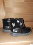 Buty oryginalne Barbie jesienno- zimowe 24, czarne, ocieplane.