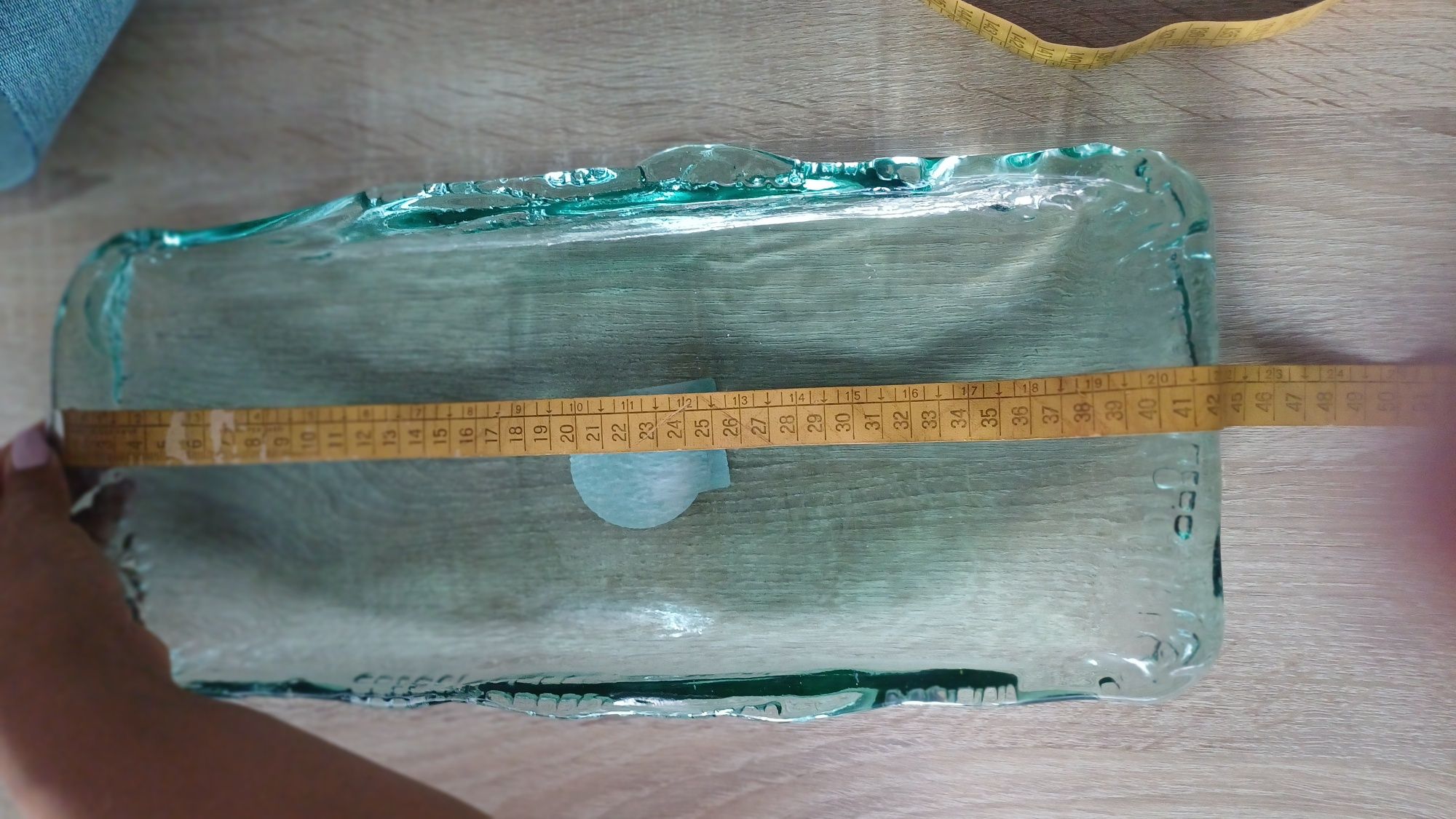 Centro de mesa em vidro (novo)-42cm