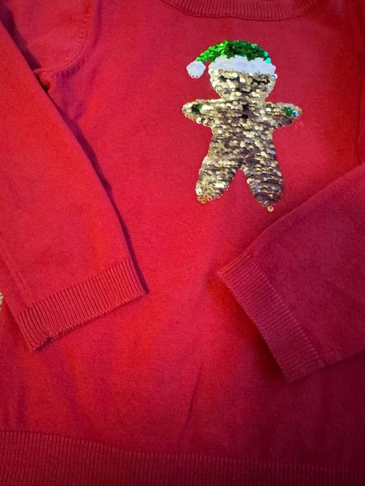 Новорічний светр на дівчинку, р. 92-104