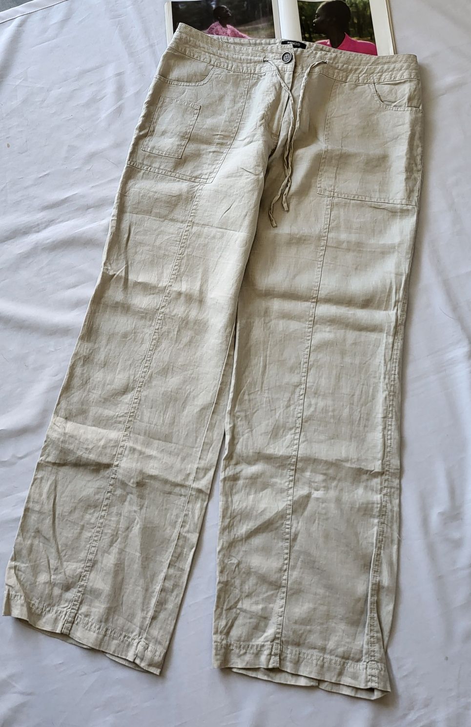 Spodnie Damskie Lniane H&M r.44