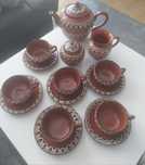Ceramiczny zestaw do kawy Bułgaria  Pawie oczko