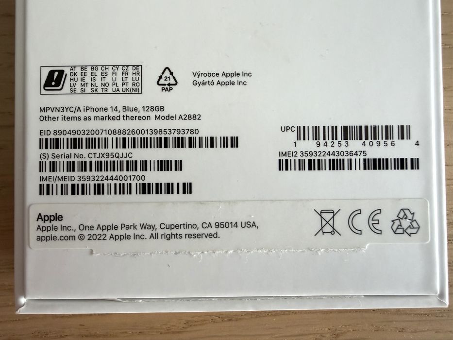 Iphone 14 niebieski