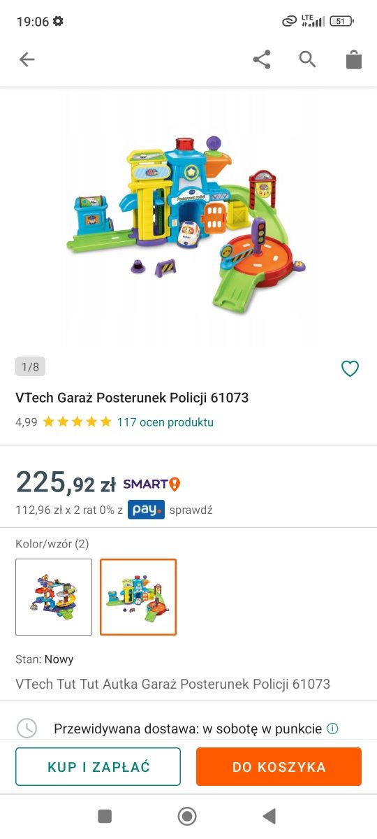 VTech Tut Tut Autka Garaż Posterunek Policji