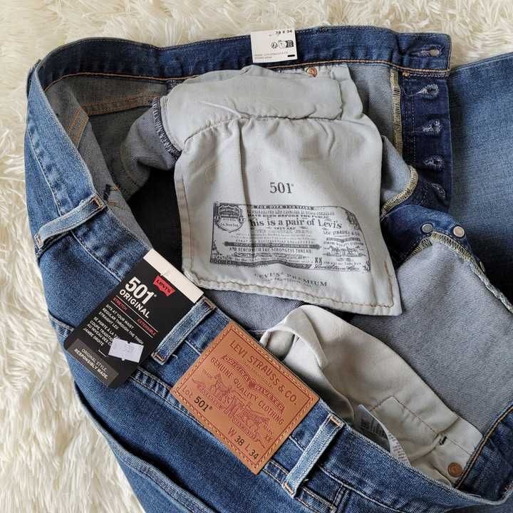 spodnie jeansowe Levi's 501 W38 L34 38x34 XL nowe