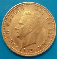 Una Peseta de 1975 com *76* na estrela