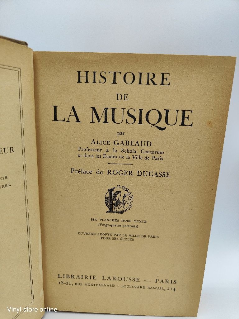 Livro -Ref:cxb- Alice Gabeaud - Histoire de la Musique