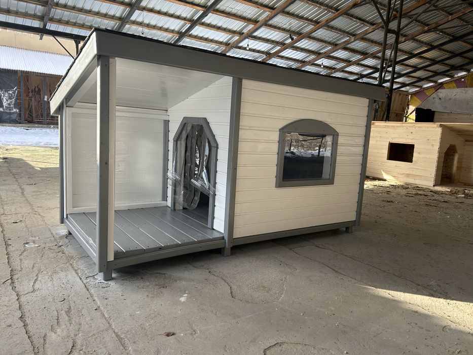 Утеплена собача буда велика собакам будка