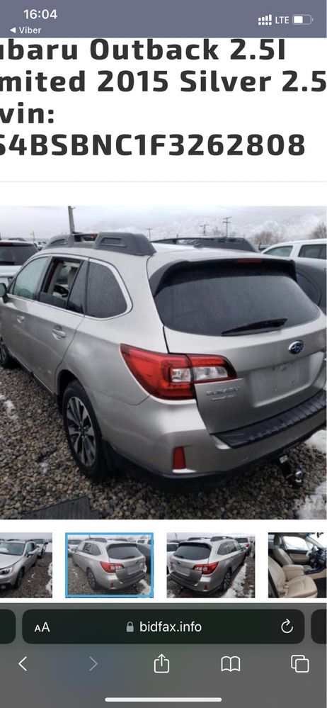 Разборка Subaru  Субару Legacy Outback b15 BS 2014-2019, шрот,запчасти