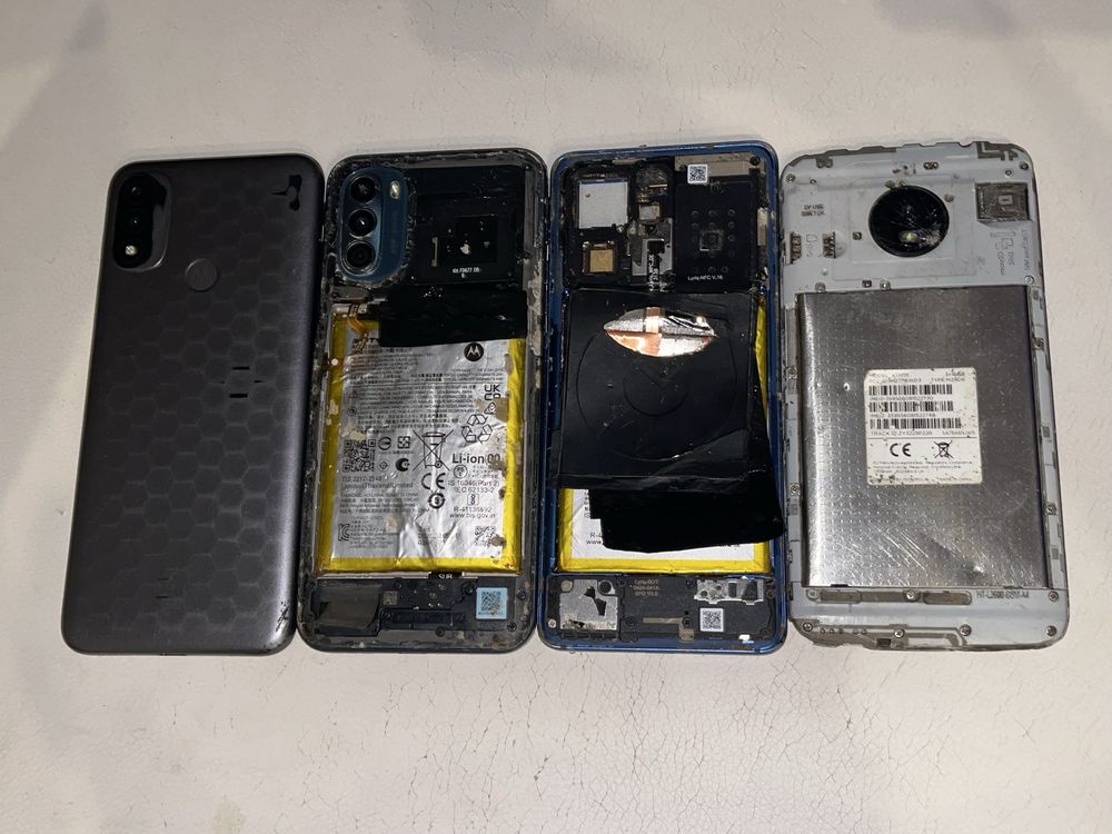 Motorola E40 Edge G31 E20 E4 smartfony uszkodzone 4 szt na części
