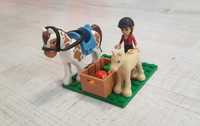 Lego Friends figurki- lalka z koniem i źrebakiem