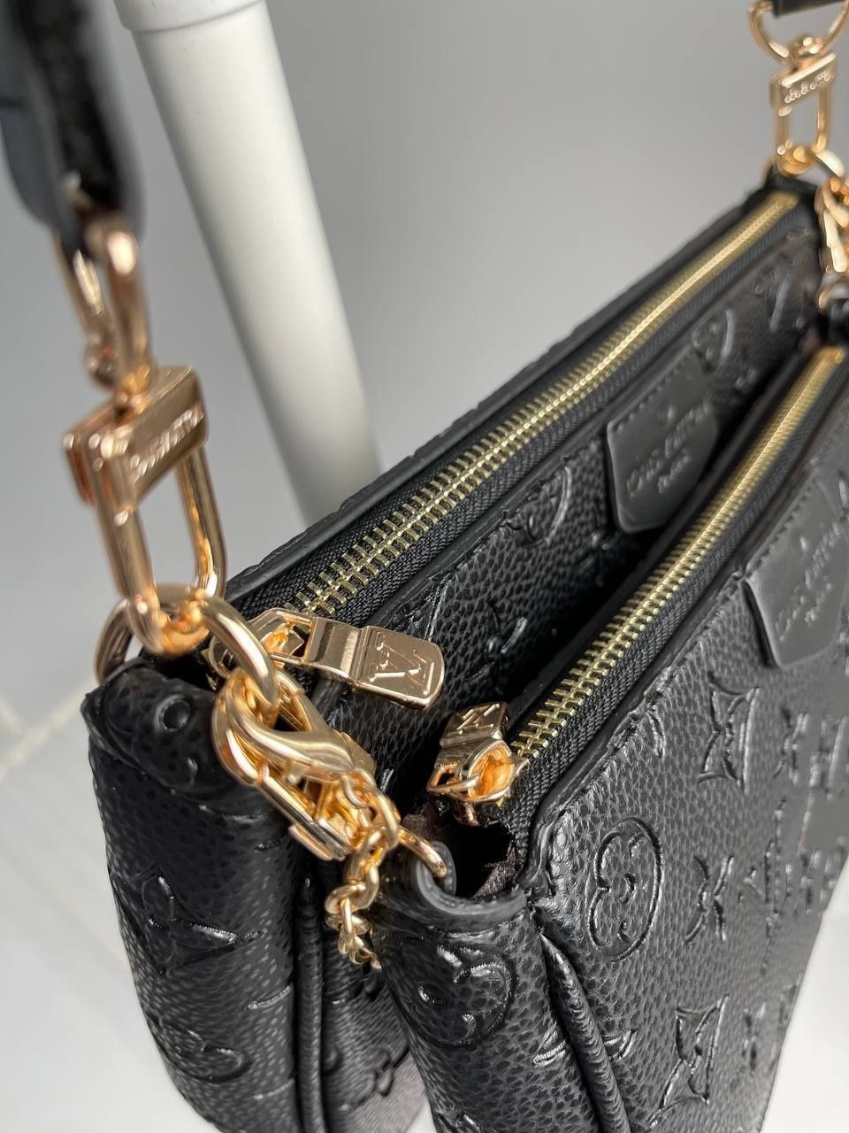 Женская черная сумочка Louis Vuitton, Multi Pochette сумка Луи Витон