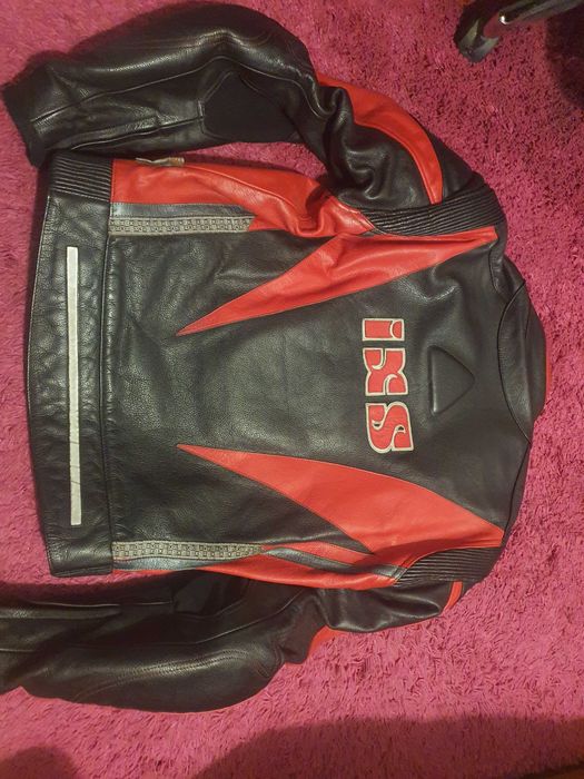 Casaco Motard em pele IXS tamanho 48 - S/M