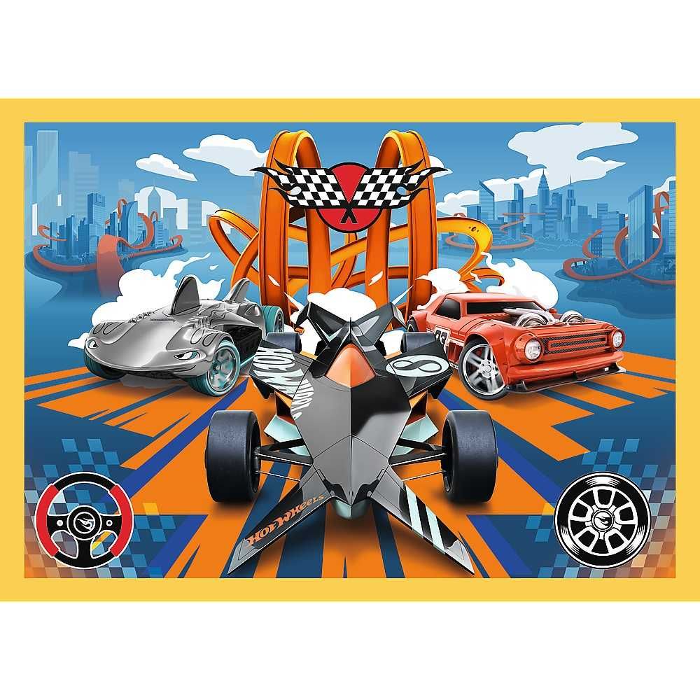 Trefl Puzzle 4w1 Pojazdy Hot Wheels 34627