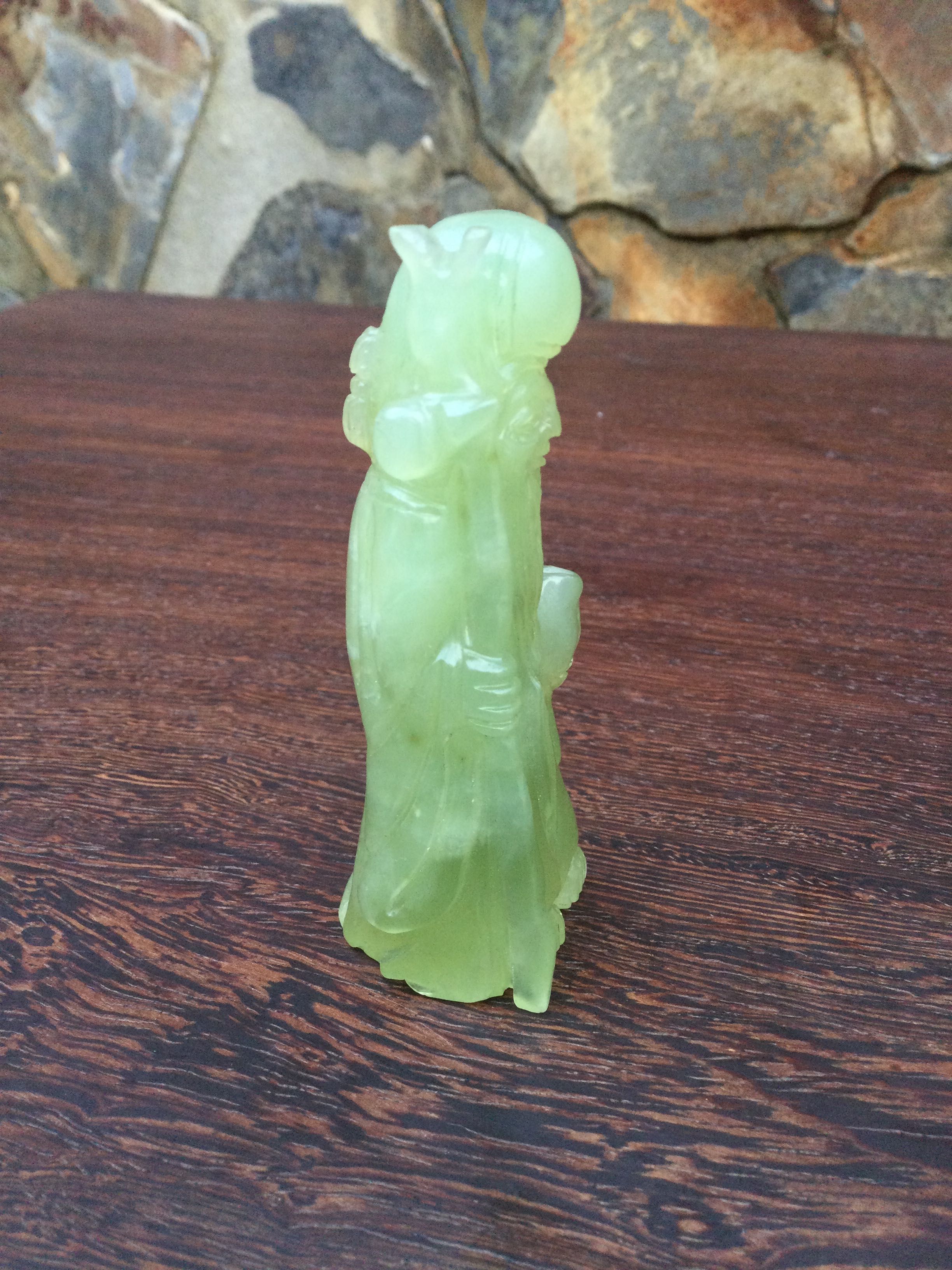 Escultura Jade Imperial Divindade Chinesa Séc XIX China 8,5 cm