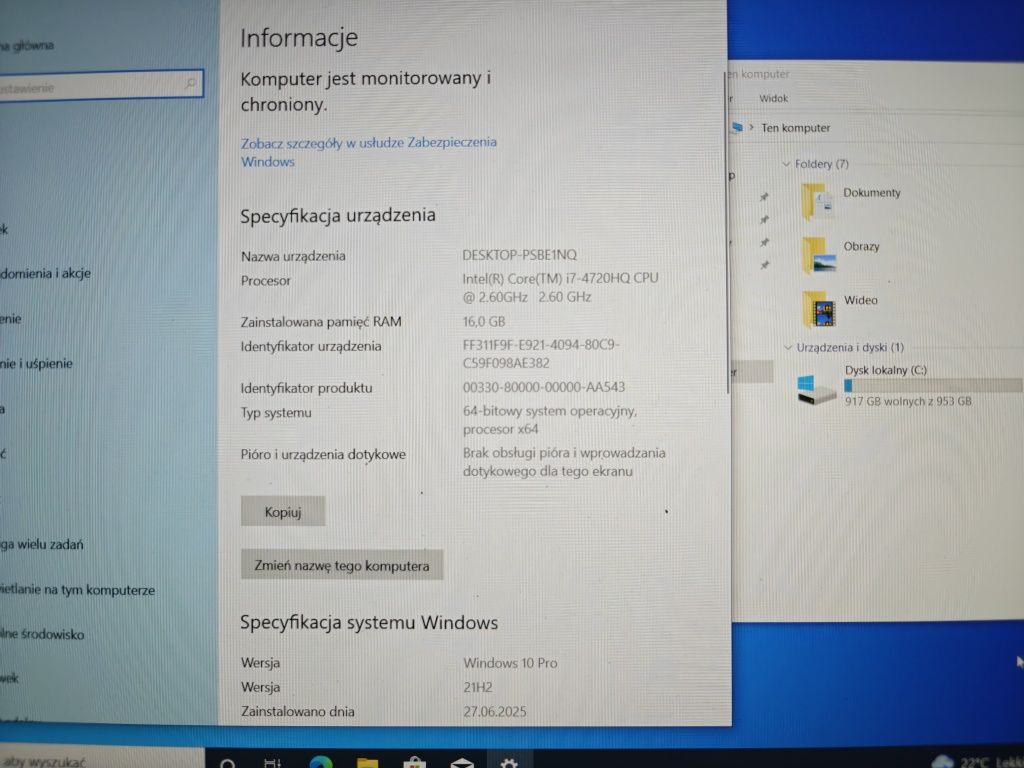 Lenovo y50-70 i7/16 GB/1TB SSD