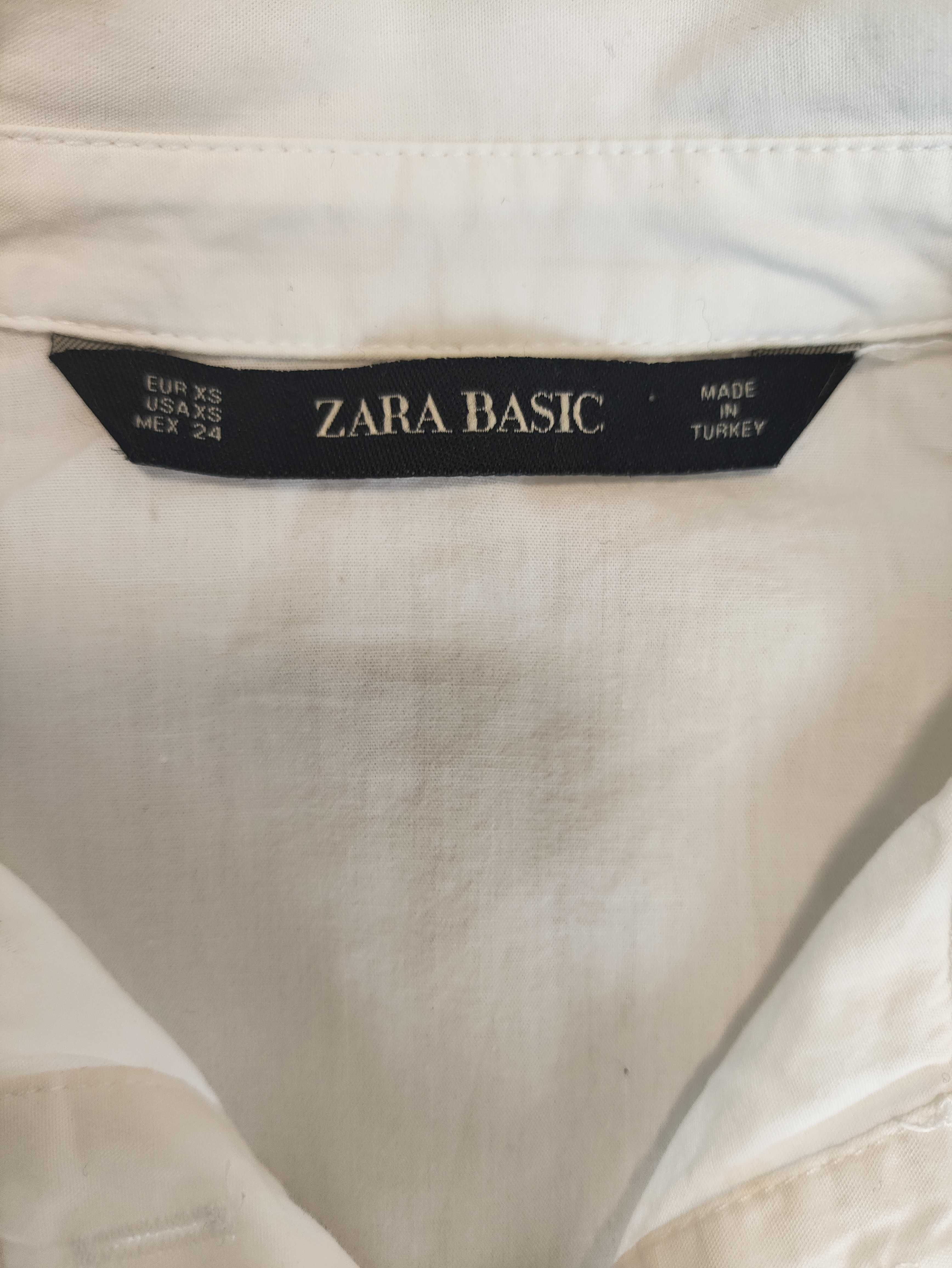 Рубашка женская белая оверсайз Zara. XS-S.