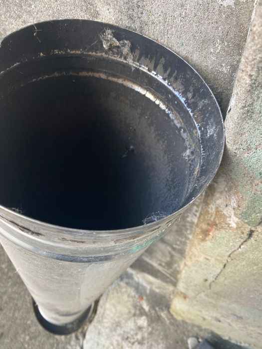 Chaminé inox com chapéu