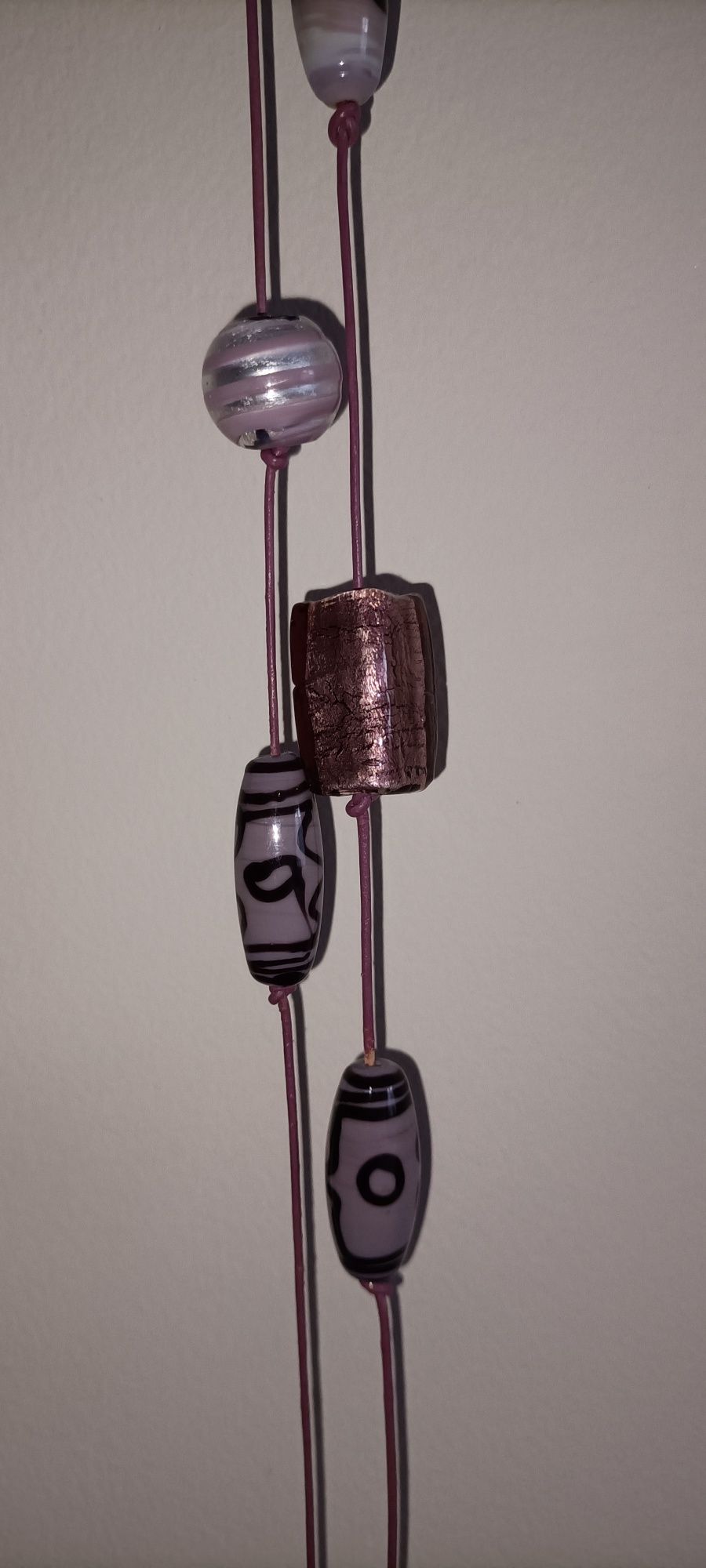 Colar único lilás/rosa