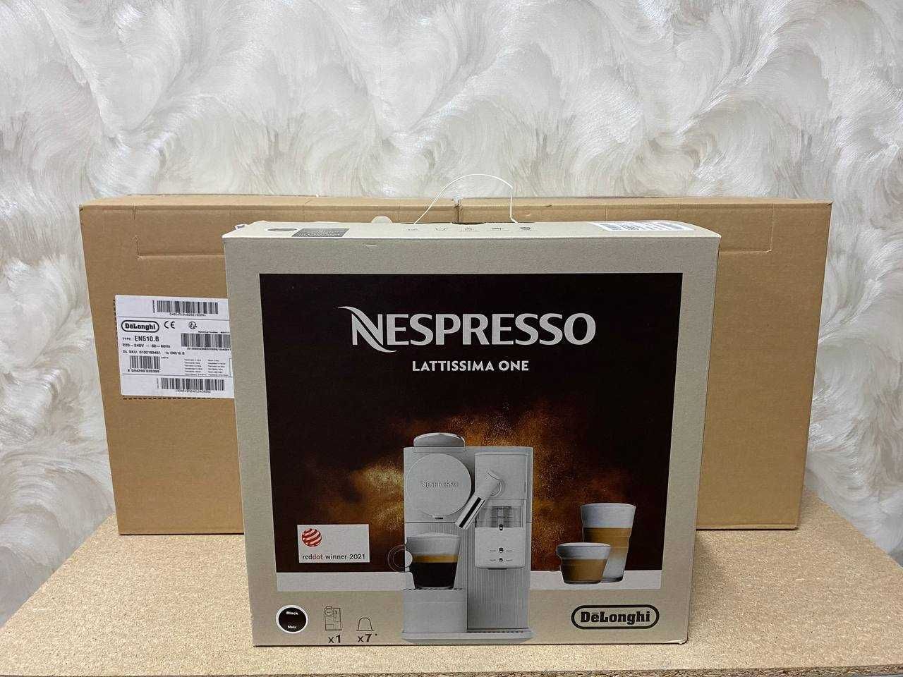 Капсульна кавоварка еспресо Delonghi Nespresso Lattissima One EN510.B