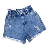 Spodenki szorty jeansowe dziewczęce gumka nowy 170-176