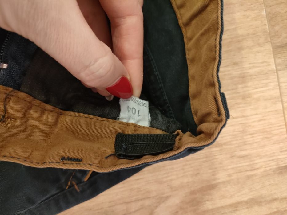 Spodnie chinosy granatowe eleganckie wyjściowe