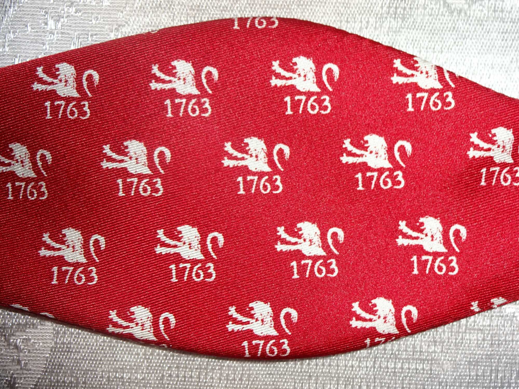 LUX Rivetz of Boston 100% SILK jedwabna czerwona wiązana mucha muszka